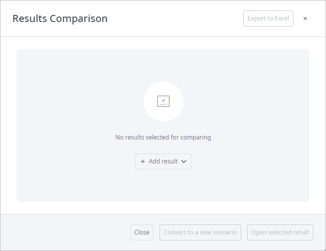 empty results comparison
